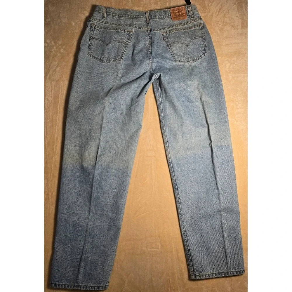 Levis 545 Loose Fit Jeans Mens 42x34 Light Wash Denim 1998 Vintage 894USA Style